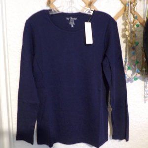 Chico's By Chico's Cotton Leanna Long Sleeve Tee  NWT
